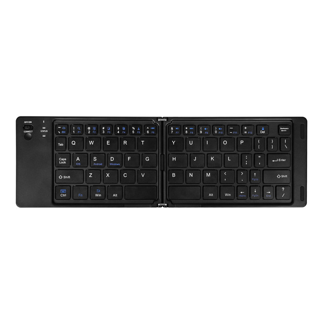 Convenient Bifold Wireless Keyboard with Multiple Connection Modes and Multi-channel Tri-system Optical Sensing