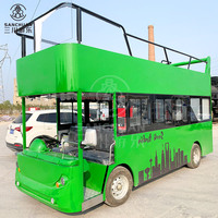 Prix bon marché Ville électrique à piles Open Top voiture de navette touristique Visite Bus à deux étages pour parc d'attractions