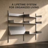 Étagère murale à 3 niveaux en acier inoxydable, résistante à l'eau, de style moderne et minimaliste, fabriquée à la main, pour le salon