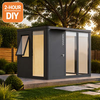 Módulo de Oficina Modular para Jardín de 114 pies cuadrados, Cabina Prefabricada Moderna de Aluminio DIY para Dormitorio, Parque y Mercados de la UE/EE. UU.