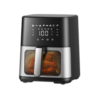 Friteuse à air numérique Dinehow 4,5 L 1400 W grande capacité sans huile multifonctionnelle pour cuisine, noire, vente en gros