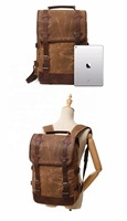 Sac d'alpinisme en toile haute capacité pour hommes, Vintage, en cuir véritable, sac à dos de voyage de randonnée, sacs à dos en cuir personnalisés pour hommes