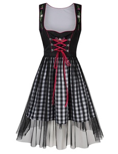 Hợp thời trang tùy chỉnh oktoberfest dirndl ăn mặc cho phụ nữ đẹp <span class=keywords><strong>NET</strong></span> và bông trang trí với ren - Product Image 2