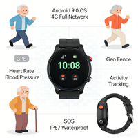 Reloj Inteligente Android L23: GPS + Salud + Seguridad en Uno, 4G, IP67, Monitor de Frecuencia Cardíaca