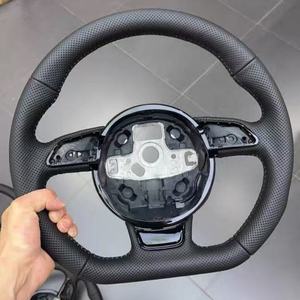 Volante de fibra de carbono de cuero para <span class=keywords><strong>Audi</strong></span> S6 S7 A4 A5 A6 A7 Q3 Q5 A3 S3 S8 R8 Venta caliente accesorios de coche volante de coche - Product Image 6