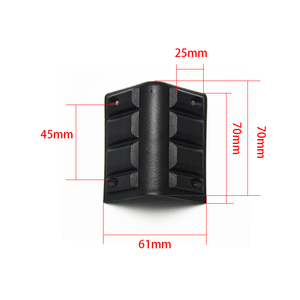 En plastique Noir Haut-Parleur Armoire Coin Son Protecteur Boîte Avant et Arrière Paquet Coins Wrap Angles Décor À La Maison - Product Image 6