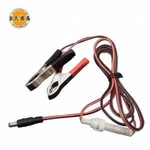 Câble de connexion à prise cc, 12V, 10 pièces, avec Clip <span class=keywords><strong>crocodile</strong></span>, fabrication, <span class=keywords><strong>rouge</strong></span>, noir - Product Image 6