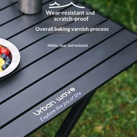 Ensemble table et chaises de camping portable, robuste, en acier carbone renforcé, tissu Oxford, rectangulaire, pliable, pour pique-nique en plein air, 4 places