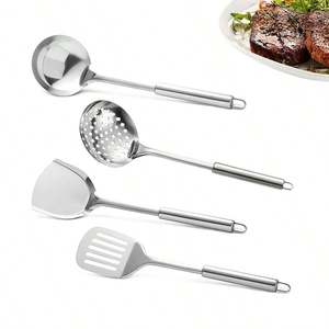 Ensemble <span class=keywords><strong>de</strong></span> 4/6 ustensiles <span class=keywords><strong>de</strong></span> <span class=keywords><strong>cuisine</strong></span> en acier inoxydable, facile à nettoyer, facile à accrocher et à ranger - Product Image 3