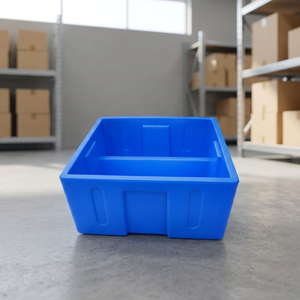 50L Plastic Storage Crate Thickened <b>Square</b> <b>Bin</b> Stackable Utility Container for Organizing Supplies - Product Image 6