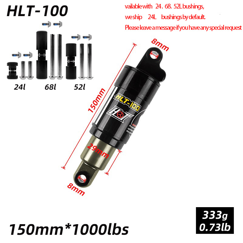 150 mm * 1000 lb - Noir