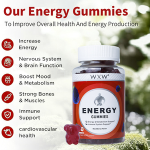 Gomitas Energéticas WXW Stock, Suplementos que Apoyan la Energía Muscular, Vitamina B12, Gomitas de Maca Energéticas, Apoyan la Energía Saludable - Product Image 3