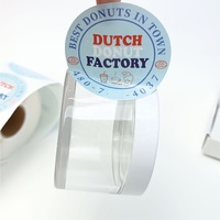 Impression d'autocollants personnalisés avec logo, autocollants ronds en vinyle imperméables pour aliments, en rouleau