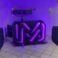Station de DJ 3D LED Infinity, support de table, cabine de DJ pour boîte de nuit