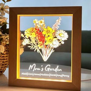 Lámpara Nocturna LED de Madera Maciza para Pintar, Decoración de Escritorio con Foto, Adorno Personalizado, Regalo de Navidad para Niños - Product Image 3