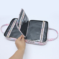 Sacs de rangement pour maquillage suspendus, pochettes cosmétiques en PU, porte-pinceaux, trousse de toilette multifonctionnelle pour les voyages