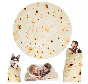 Mantas de pizza de doble cara para niños y adultos, cobertor de comida suave de franela con forro polar, con diseño novedoso - Product Image 1