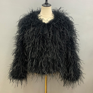 New Arrival Winter Fashion Genuine Fur Jacket Ostrich Feather Fur <strong>Coat</strong> <strong>for</strong> <strong>Women</strong> - Product Image 4