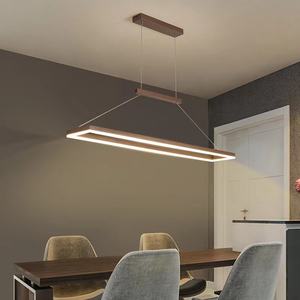 โคมไฟระย้า Led สไตล์นอร์ดิกทรงสี่เหลี่ยมผืนผ้าสีทอง,สไตล์มินิมอลลิสต์ทันสมัยมีรีโมตควบคุมสำหรับห้องรับแขกห้องทานอาหาร - Product Image 1