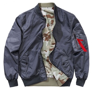 Wholesale OEM Coated <b>Canvas</b> Winter Men's Thickened Reversible Stand Collar Bomber <b>Jacket</b> - Product Image 5