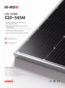 แผงโซลาร์เซลล์ HI-MO5 แบบสองหน้า กระจกสองชั้น ชนิด N HJT BIPV PERC HBC กำลังไฟ 540W-555W โมโนคริสตัลไลน์ ราคาประหยัด - Product Image 3