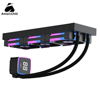 Refroidisseur d'eau AntarcChill 360 mm avec affichage numérique de la température en temps réel, tête de refroidissement pour PC de jeu, refroidissement liquide pour ordinateur de bureau, radiateur