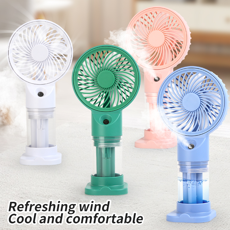 HandFan Ventilateur à Main, Rechargeable Ventilateur De Poche Portable Batterie 3-18Heures D'utilisation Silencieux 4 Vitesses Pour Camping Bureau Poche Office Voyage Extérieur