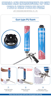 Mousse PU polyvalente à haute expansion de 750ml pour la construction et l'installation