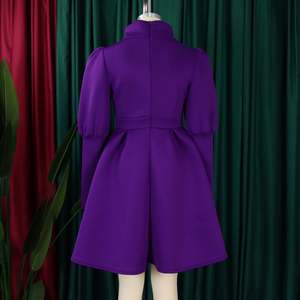 MG3265 Ultimo Modello di Abito da Sera Elegante con Collo Alto, Maniche Lunghe a Sbuffo, Linea ad A per Banchetti e Feste, Vestito da Cerimonia per Signore - Product Image 5