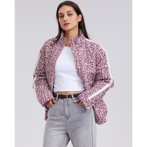 Chaqueta Acolchada con Estampado Floral para Mujer FOXA, Chaqueta de Invierno con Cierre Completo, Cuello Alto y Manga Larga - Product Image 2