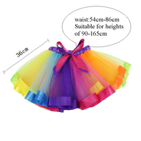 Nouveau coloré arc-en-ciel Tutu jupes pour filles enfants anniversaire princesse arc jupe avec pince à cheveux ailes d'ange Halloween ensembles de pâques