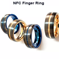 Anneau intelligent NFC RFID en céramique, produit le plus vendu pour le contrôle d'accès, 13,56 MHz et 125 kHz, SDK, porte-clés, carte NFC ISO 14443A SSC
