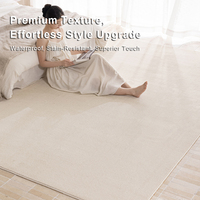 Tapis en polyester uni abstrait, écologique, résistant aux taches, de luxe, extra épais, couverture complète, personnalisable pour salon