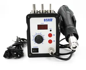 110V/220V 700W 858D + Solder LED Digital Solder Besi Desoldering Stasiun BGA Ulang Solder stasiun Hot Air Gun