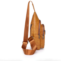 QXMOVING Sac de poitrine pour femme en cuir PU imperméable et durable, style coréen, mini sac bandoulière réglable pour voyage et randonnée