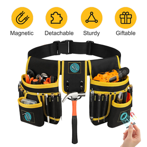 Magnetische gereedschapsriem voor mannen, gereedschapstas met 26 vakken, magnetische holster, nagelgereedschapsgordel, verstelbare taillehouder voor klusjesman - Product Image 1