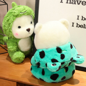 Simpatico <span class=keywords><strong>orso</strong></span> si trasforma in rana dinosauro giocattoli di peluche per bambini adorabili peluche regalo morbido con animali di pezza cuscino per bambole dei cartoni animati per bambini - Product Image 2