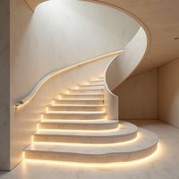 Escalier en colimaçon moderne sur mesure PRIMA, escalier intérieur en acier pour villa