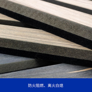 Music Acoustic Panels Wood Strips 0.5 Nrc Sound Absorption Insulation Grating Wall <b>Ceiling</b> Installation - Product Image 4