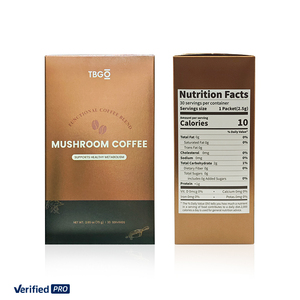 Café para Control de Peso al por Mayor <span class=keywords><strong>con</strong></span> Extracto Natural de Hongo Reishi, Café Instantáneo Sin Azúcar <span class=keywords><strong>con</strong></span> Sabor a Especias y Hierbas - Product Image 4