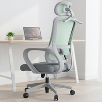 Chaise de bureau ergonomique moderne pivotante à 360 ° en tissu maillé avec soutien lombaire Chaise de bureau d'atelier pour cadres
