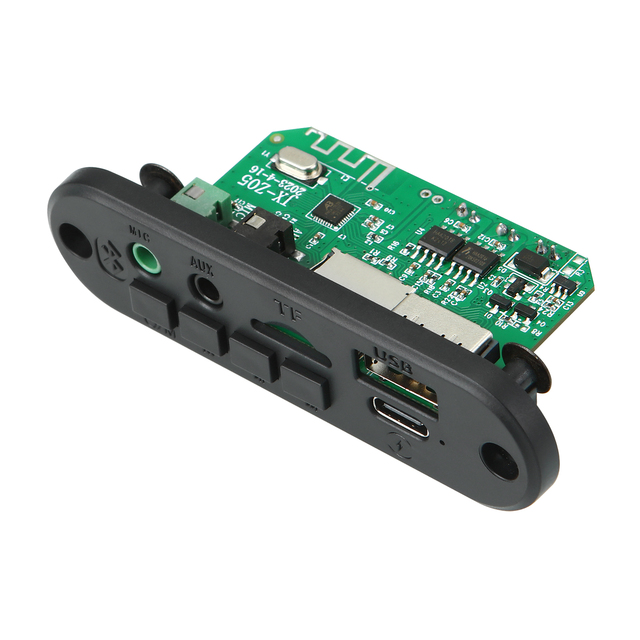 DC 5V 6W Amplifier MP3 Decoder Board 3.5mm Microphone Handsfree Car MP3 Player TF AUX USB Record Voice Recorder Audio