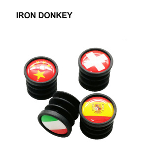 IRONDONKEY Embouts de Guidon <span class=keywords><strong>VTT</strong></span> Style Drapeau avec Cristal, Motif Créatif, Logo de Marque Personnalisé - Product Image 6