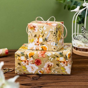 Romantic Rose Leather Cardstock Colored Printed Flowers Valentine's Day Gift Wrapping <b>Paper</b> Mother's Day Gift Wrapping <b>Paper</b> - Product Image 3