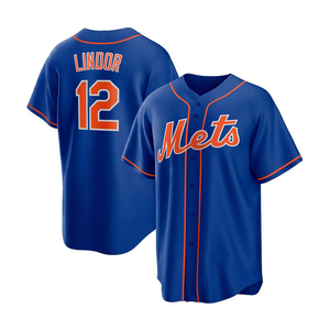 Op maat gemaakte groothandel borduurwerk New York # 12 # 22 # 48 Baseball Jersey met korte mouwen, poly mesh, fabrieksdirect, sportkleding voor volwassenen - Product Image 3