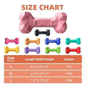 Doğal kauçuk dayanıklı tedavi oyuncaklar yumuşak kemik şekli köpek diş çiğnemek oyuncak interaktif köpek kemik - Product Image 6