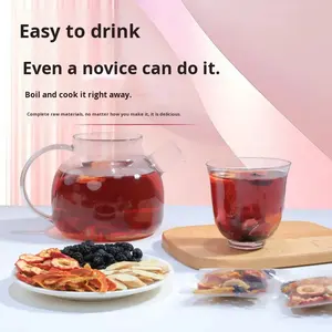 Chá Floral de Morango, Espinheiro, Casca de Tangerina e Astrágalo Ingredientes Genuínos Misturados 180g Caixa Selada Prazo de Validade de 365 Dias Anhui - Product Image 2