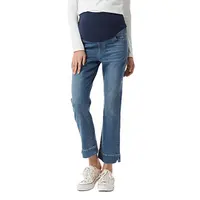 Новое поступление эластичные удлинители для беременных джинсовые брюки облегающие синие штаны с колокольчиком Одежда для беременных джинсы