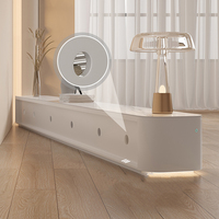Meuble TV et Table Basse de Salon de Luxe Moderne de Haute Qualité, Meuble TV Blanc en Bois pour la Maison