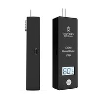 Hygromètre portable pliable pour cigares avec sonde métallique pour détecter l'humidité interne des cigares humides